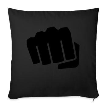 fist - Sofa pillowcase 17,3'' x 17,3'' (45 x 45 cm) - black - Front