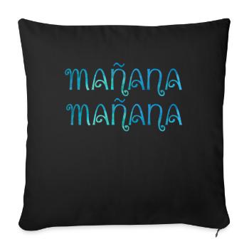 Mañana mañana - Housse de coussin décorative 45 x 45 cm - noir - Devant