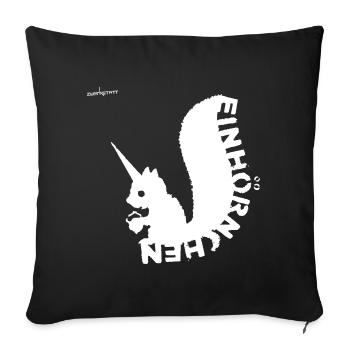 Einhörnchen - Sofa pillowcase 17,3'' x 17,3'' (45 x 45 cm) - black - Front