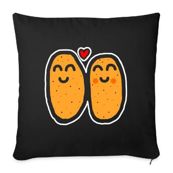 Potato Lover Shirt - Sofa pillowcase 17,3'' x 17,3'' (45 x 45 cm) - black - Front