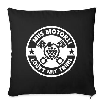 MIIS MOTORLI LÖÜFT MIT TRIIBL - Sofakissenbezug 45 x 45 cm - Schwarz - Vorne