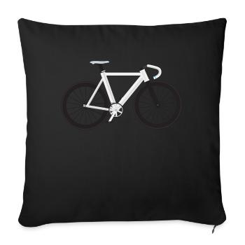 bicycle - Sofa pillowcase 17,3'' x 17,3'' (45 x 45 cm) - black - Front