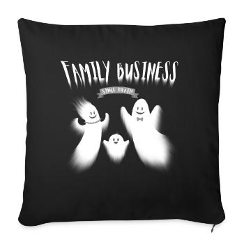 Ghost Family Business Family Business - Sofa pillowcase 17,3'' x 17,3'' (45 x 45 cm) - black - Front