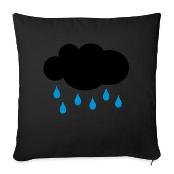 rain - Sofa pillowcase 17,3'' x 17,3'' (45 x 45 cm) - black - Front