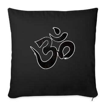 Om Goa Hindou t-shirt hindoue - Housse de coussin décorative 45 x 45 cm - noir - Devant