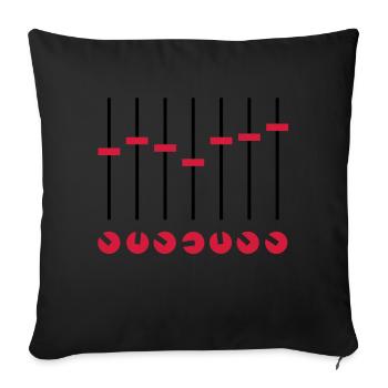 mixing_f2 - Sofa pillowcase 17,3'' x 17,3'' (45 x 45 cm) - black - Front