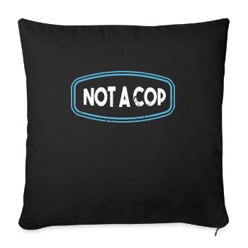 Antifa Pas un policier Cadeau de violence de la police policière - Housse de coussin décorative 45 x 45 cm - noir - Devant