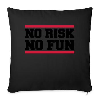 no_risk_no_fun_ay2 - Housse de coussin décorative 45 x 45 cm - noir - Devant