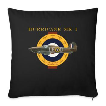 Hurricane Mk I Bader - Housse de coussin décorative 45 x 45 cm - noir - Devant