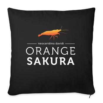 Aquascaping aux crevettes orange Sakura Neocaridina - Housse de coussin décorative 45 x 45 cm - noir - Devant