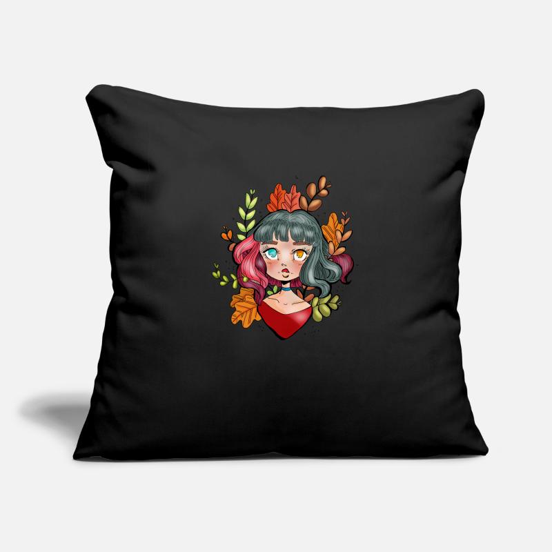 Filles, Fleurs Housse de coussin décorative 45 x 45 cm