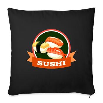 Sushi - Housse de coussin décorative 45 x 45 cm - noir - Devant