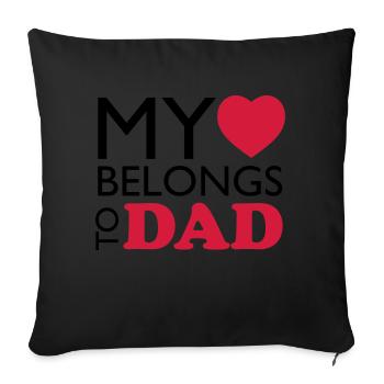 MHBT DAD - Housse de coussin décorative 45 x 45 cm - noir - Devant