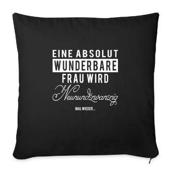 29. Geburtstag, Spruch - Sofakissenbezug 45 x 45 cm - Schwarz - Vorne