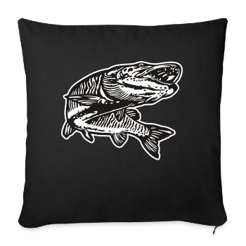 Hecht mit Kontur - Housse de coussin décorative 45 x 45 cm - noir - Devant