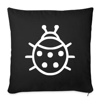 coccinelle - Housse de coussin décorative 45 x 45 cm - noir - Devant