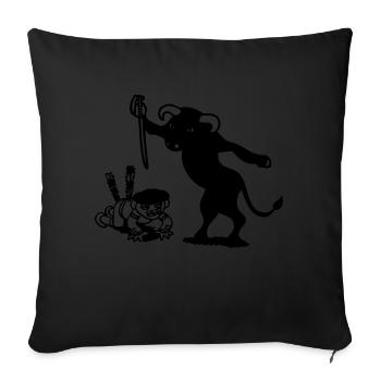 corrida humour noir cynique taureau matador - Housse de coussin décorative 45 x 45 cm - noir - Devant