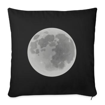 moon - Sofa pillowcase 17,3'' x 17,3'' (45 x 45 cm) - black - Front