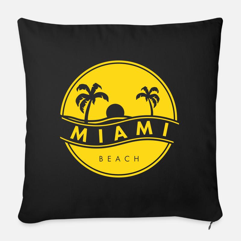Miami Beach - Sofakissenbezug 45 x 45 cm - Schwarz