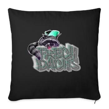 Cheeky Badger - Cheeky Raccoon - Sofa pillowcase 17,3'' x 17,3'' (45 x 45 cm) - black - Front