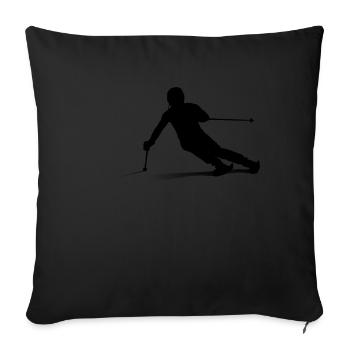 Skier 3 - Sofakissenbezug 45 x 45 cm - Schwarz - Vorne
