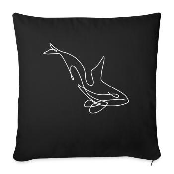 Orca - Sofa pillowcase 17,3'' x 17,3'' (45 x 45 cm) - black - Front