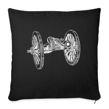 cannon - Sofa pillowcase 17,3'' x 17,3'' (45 x 45 cm) - black - Front