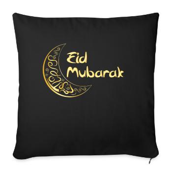 Ramadan Eid Mubarak Breaking the Fast Greeting - Sofa pillowcase 17,3'' x 17,3'' (45 x 45 cm) - black - Front