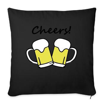 Beer, Cheers! - Housse de coussin décorative 45 x 45 cm - noir - Devant