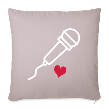 sing - Sofa pillowcase 17,3'' x 17,3'' (45 x 45 cm) - light taupe - Front