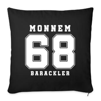 mannheimer shirt comedian mannheim uffbasse 68 - Sofa pillowcase 17,3'' x 17,3'' (45 x 45 cm) - black - Front