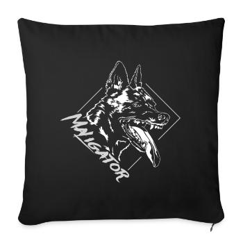 BELGIAN MALINOIS Maligator Hundesport Wilsigns - Sofakissenbezug 45 x 45 cm - Schwarz - Vorne