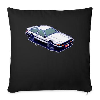 Die legendäre Initiale D nur das Auto - Sofakissenbezug 45 x 45 cm - Schwarz - Vorne