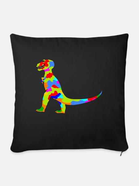 Dinosaur - Sofakissenbezug 45 x 45 cm - Schwarz