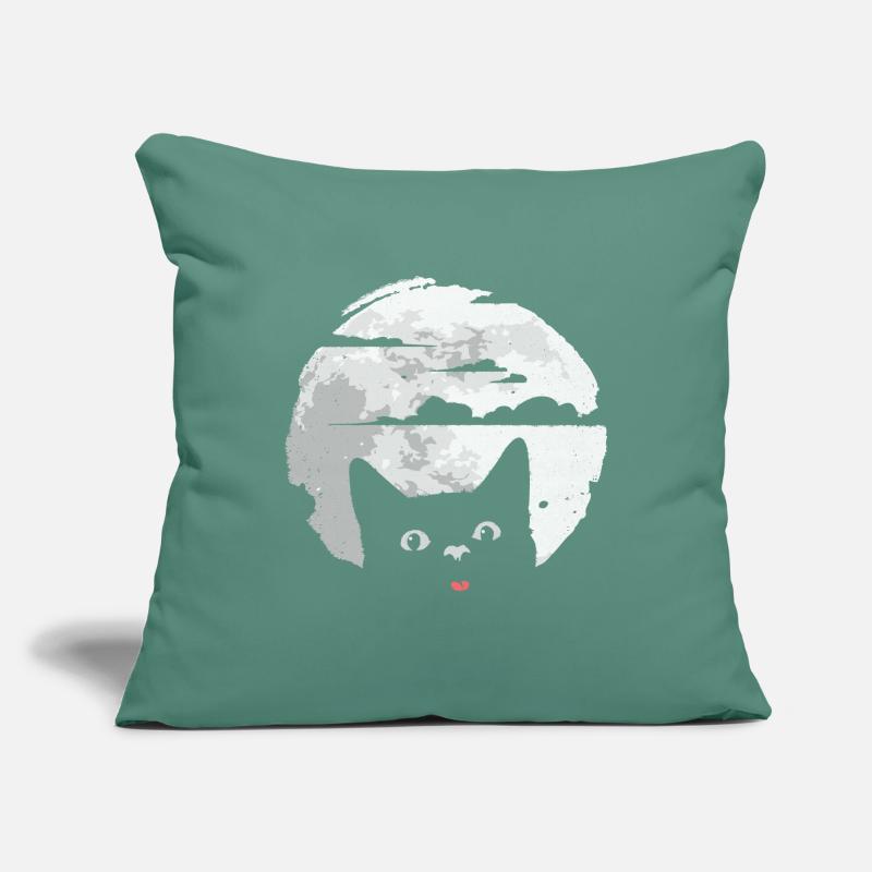 Cat disturbs full moon - causes lunar eclipse Sofa pillowcase 17,3'' x 17,3'' (45 x 45 cm)