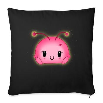 Kawaii - Housse de coussin décorative 45 x 45 cm - noir - Devant