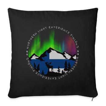 Northern Lights Experience Design - Sofa pillowcase 17,3'' x 17,3'' (45 x 45 cm) - black - Front
