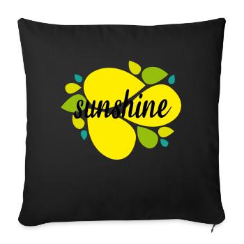 ensoleillement - Housse de coussin décorative 45 x 45 cm - noir - Devant