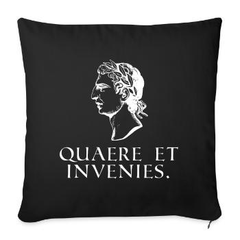 search and you will find latin white - Sofa pillowcase 17,3'' x 17,3'' (45 x 45 cm) - black - Front