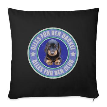Dachshund - Dachshund - Everything for the Dachshund - Sofa pillowcase 17,3'' x 17,3'' (45 x 45 cm) - black - Front