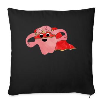 SuperLiv - Housse de coussin décorative 45 x 45 cm - noir - Devant