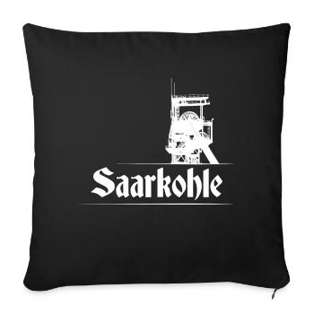 Saarkohle Zeche Kumpel Bergbau Kohleabbau - Sofakissenbezug 45 x 45 cm - Schwarz - Vorne