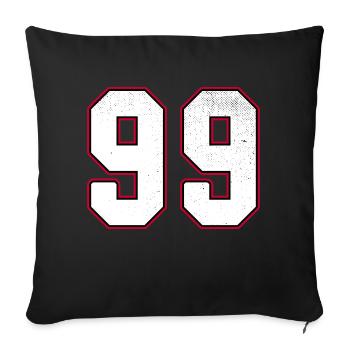Numéro quatre-vingt-dix neuf - 99 Classic Vintage Sport - Housse de coussin décorative 45 x 45 cm - noir - Devant