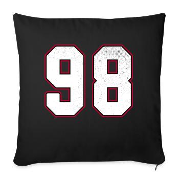 Numéro quatre-vingt-dix-huit - 98 Classic Vintage Sport - Housse de coussin décorative 45 x 45 cm - noir - Devant