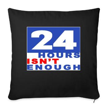 Comfort T-Shirt 24 hours - Sofakissenbezug 45 x 45 cm - Schwarz - Vorne