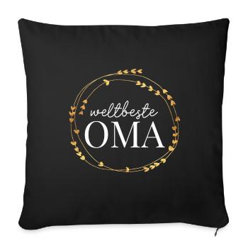 Beste Oma - Sofakissenbezug 45 x 45 cm - Schwarz - Vorne