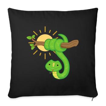 Serpent - Housse de coussin décorative 45 x 45 cm - noir - Devant