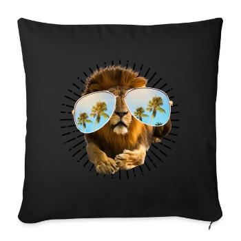 LIONS LIONS AVEC LUNETTES - Housse de coussin décorative 45 x 45 cm - noir - Devant