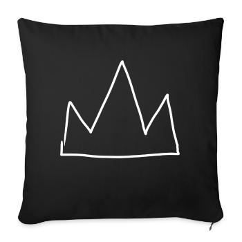Couronne simple - Housse de coussin décorative 45 x 45 cm - noir - Devant