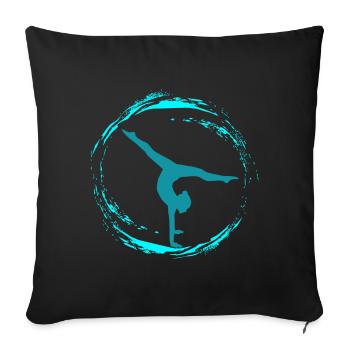 Rhythmische Gymnastik - Sofakissenbezug 45 x 45 cm - Schwarz - Vorne
